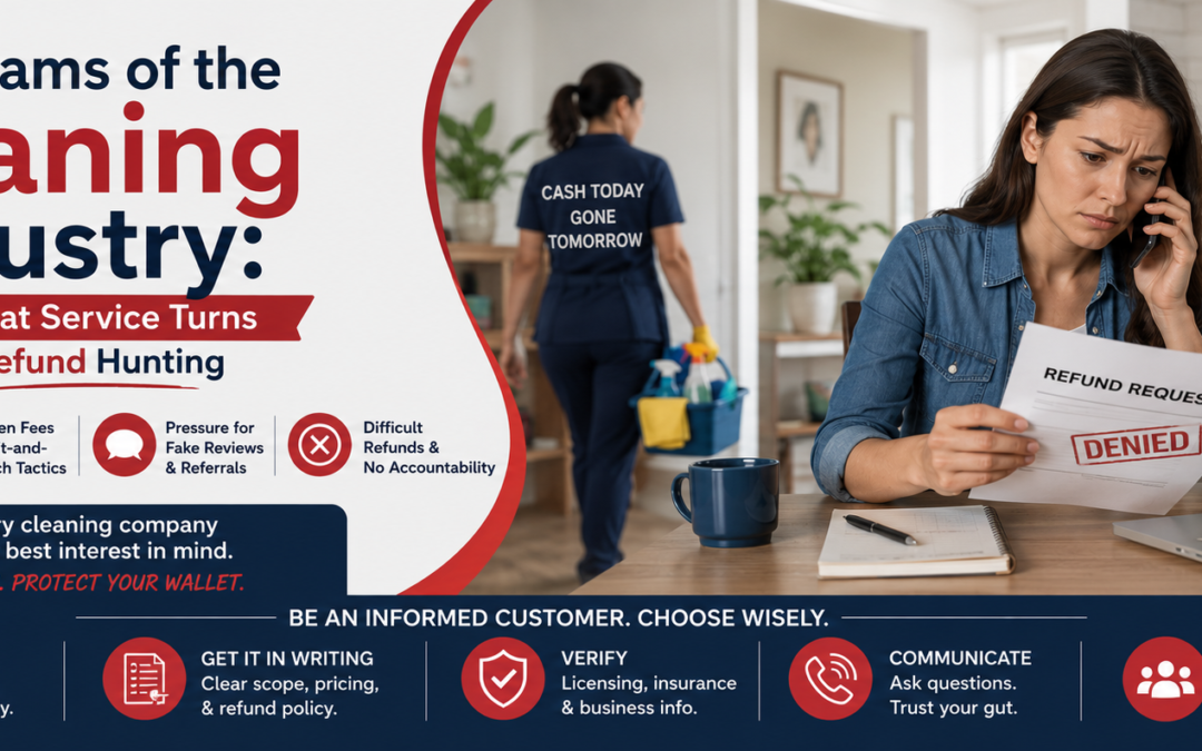 The Scams of the Cleaning Industry: When Great Service Turns Into Refund Hunting