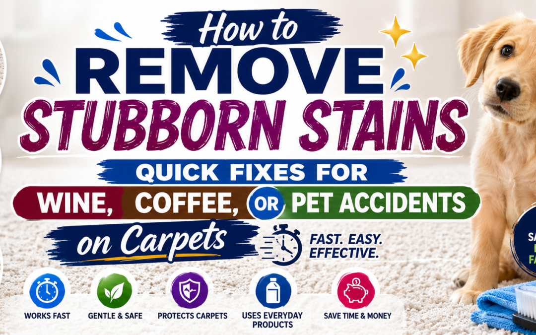 How to Remove Stubborn Stains: Quick Fixes for Wine, Coffee, or Pet Accidents on Carpets
