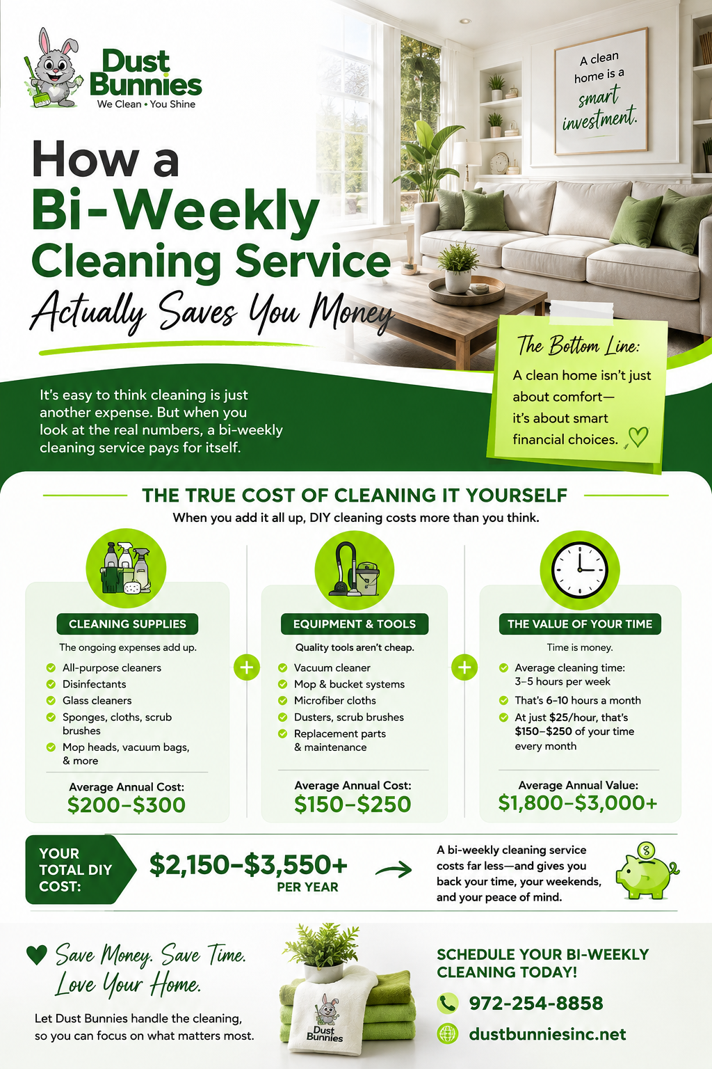 DUST FLYER How a Bi Weekly Cleaning Service Actually Saves You Money