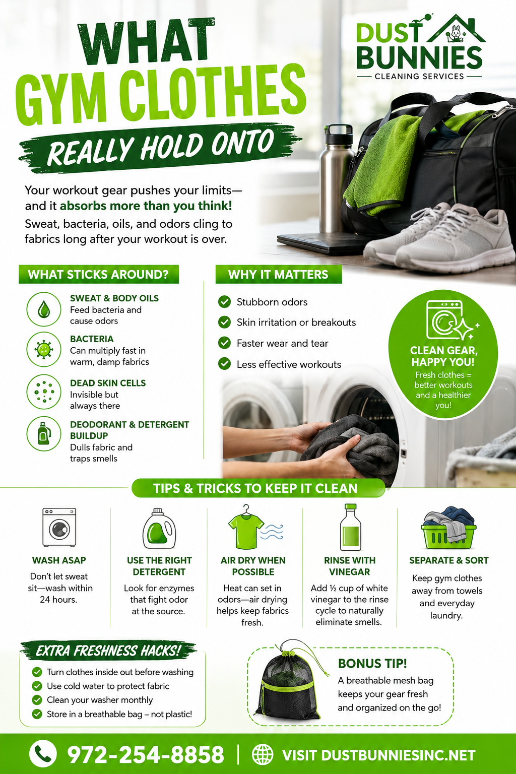 DUST FLYER What gym clothes really hold onto