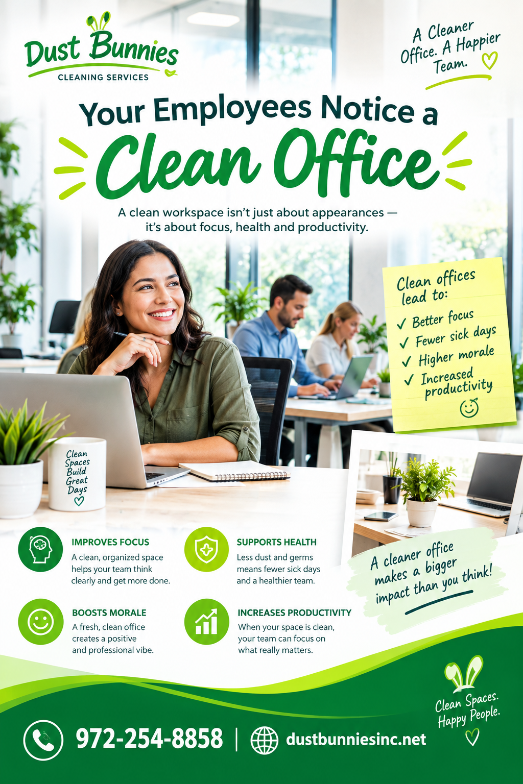 DUST FLYER Your Employees Notice a Clean Office